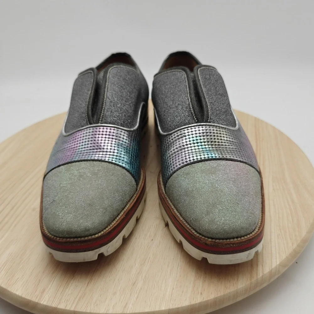 Christian Louboutin Shoes Mens Size‎ 7 Multicolor Slip On Glitter Loafer Casual